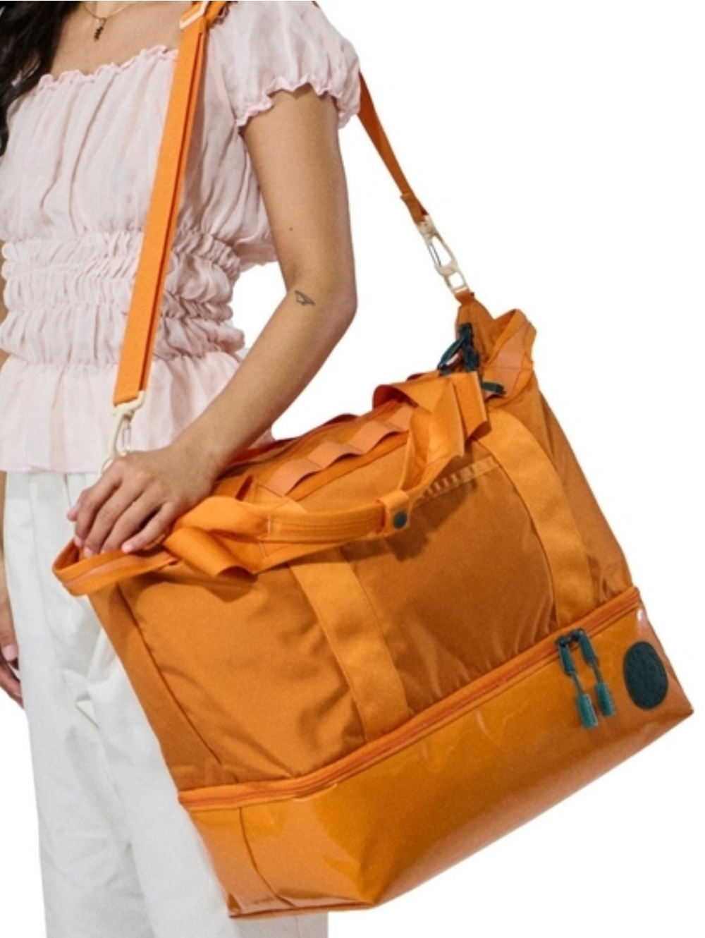 Sold Out     X Large Expandable Big Orange Tote Bag Weekender